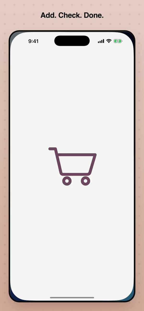 Adding an item to a shared grocery list and checking it off